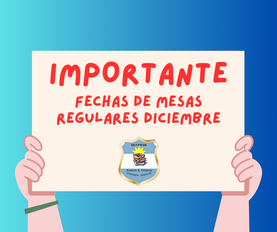 Mesas regulares de diciembre